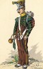 1813 г. Испания. Трубач 1-го полка французской легкой пехоты в полевой форме. Коллекция Роберта фон Арнольди. Германия, 1911-28