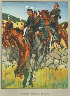 Патруль. Униформа швейцарской кавалерии во время Первой мировой войны. Notre armée. Женева, 1915