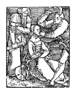 Святая Аполлония Александрийская. Ганс Бальдунг Грин. Иллюстрация к Hortulus Animae. Издал Martin Flach. Страсбург, 1512