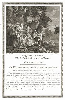 Похищение Европы работы Паоло Веронезе. Лист из знаменитого издания Galérie du Palais Royal..., Париж, 1808