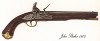 Однозарядный пистолет США John Shuler 1808 г. Лист 32 из "A Pictorial History of U.S. Single Shot Martial Pistols", Нью-Йорк, 1957 год