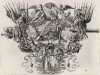 Убийство Аодом Еглона (из Biblisches Engel- und Kunstwerk -- шедевра германского барокко. Гравировал неподражаемый Иоганн Ульрих Краусс в Аугсбурге в 1700 году)