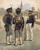 Полевая и парадная форма прусских пионерных батальонов образца 1830 г. Uniformenkunde Рихарда Кнотеля, часть 2, л.50. Ратенау (Германия), 1891