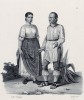 Индейская пара из Мехоакона (Бразилия) (лист 40 второго тома работы профессора Шинца Naturgeschichte und Abbildungen der Menschen und Säugethiere..., вышедшей в Цюрихе в 1840 году)