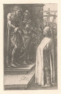Cерия "Страсти Христовы". Се Человек (Ecce Homo). Гравюра Альбрехта Дюрера, выполненная в 1512 году (Репринт 1928 года. Лейпциг)