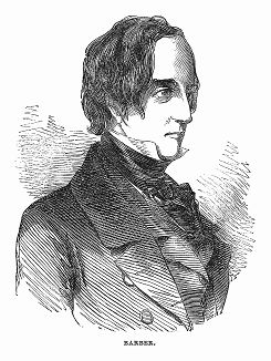Мистер Уильям Генри Барбер, осуждённый в 1844 году центральным уголовным судом Лондона за подделку биржевых бумаг (The Illustrated London News №103 от 20/04/1844 г.)
