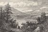 Вид на ворота реки Делавэр со стороны холмов Шауни. Лист из издания "Picturesque America", т.I, Нью-Йорк, 1872.