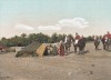Патруль французского африканского корпуса у палатки бедуинов. L'Album militaire. Livraison №15. Armée d'Afrique: Spahis. Париж, 1890