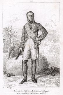Николя Шарль Удино (1767-1847), маршал Франции с 1809 года. Galerie des Marechaux de France par Ch. Gavard, Париж, 1839 год. 