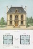 Эскиз дома в классическом стиле (из популярного у парижских архитекторов 1880-х Nouvelles maisons de campagne...)