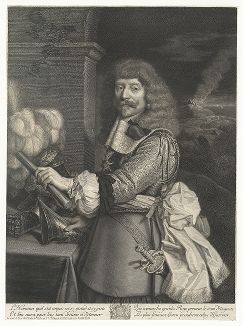 Шедевральный портрет Анри де Лоррена, графа д’Аркур работы Антуана Массона с оригинала Никола Миньяра, 1667 год. 