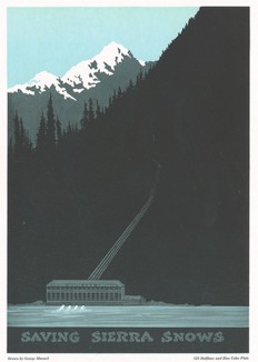 Почтовая открытка с призывом "Сохраним снег на Сьерра-Невада". 