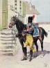 Гвардейский конный жандарм в парадной форме (la legion d'élite (фр.)) (иллюстрация к работе "Императоская Гвардия в 1804--1815 гг." Париж. 1901 год. (экземпляр № 303 из 606 принадлежал голландскому генералу H. J. Sharp (1874 -- 1957))