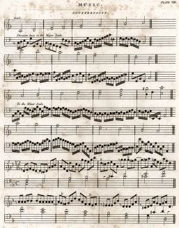 Музыка. Контрапункт. Encyclopaedia Britannica. Эдинбург, 1806