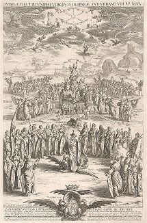 Триумф Богородицы. Аллегорические тезисы Жака Калло, 1625 год. 