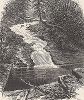 Ванна Дианы в конце водопада Мосса, штат Делавэр. Лист из издания "Picturesque America", т.I, Нью-Йорк, 1872.
