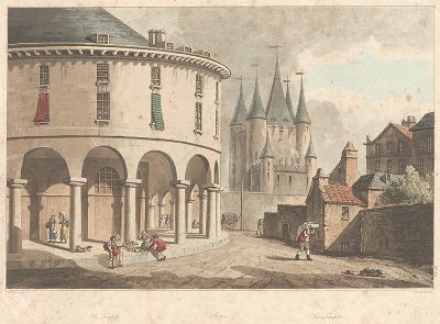 Средневековый замок Тампль в Париже. Основан тамплиерами в 1222 году, а затем разрушен по указанию Наполеона в 1810 году. 