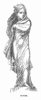 Зима -- одна из четырёх работ, символизирующих времена года скульптора Самуила Никсона (1803 -- 1854 гг.), украшающая парадную лестницу здания престижной ювелирной компании "Голдсмит" в лондонском Сити (The Illustrated London News №89 от 13/01/1844 г.)