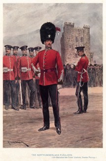 Перекличка 4-го батальона Нортумберлендского полка (иллюстрация к His Magesty's Territorial Army... Лондон. 1911 год)