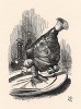 Бараний Бок поднялся с блюда и поклонился Алисе… (иллюстрация Джона Тенниела к книге Льюиса Кэрролла «Алиса в Зазеркалье», выпущенной в Лондоне в 1870 году)