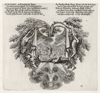 Пророчество Иеремии о конце света (из Biblisches Engel- und Kunstwerk -- шедевра германского барокко. Гравировал неподражаемый Иоганн Ульрих Краусс в Аугсбурге в 1700 году)