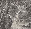 Вид реки Брендивайн-крик, штат Делавэр. Лист из издания "Picturesque America", т.I, Нью-Йорк, 1872.