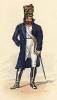 1812 г. Офицер французской военной академии Сен-Сир в зимней форме одежды. Коллекция Роберта фон Арнольди. Германия, 1911-29