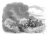 8 августа 1809 г. бой французских кавалеристов под командованием маршала Сульта против англо-испанских пехотинцев Веллингтона за мост у Арсобиспо (Arzobispo). Артиллерийский выстрел англичан поджигает траву - под прикрытием дыма пехота отступает.