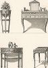 Столики по эскизам Ришара Делалонда, XVIII век. Meubles religieux et civils..., Париж, 1864-74 гг. 