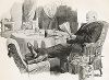 Отто фон Бисмарк, читающий газету. Moderne Kunst..., т. 9, Берлин, 1895 год. 