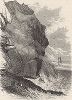 Утёс Великий, побережье штата Мэн. Лист из издания "Picturesque America", т.I, Нью-Йорк, 1872.