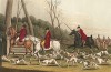 Английские джентльмены отправляются со своими гончими на лисью охоту. The National Sports of Great Britain by Henry Alken. Лондон, 1903