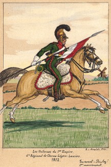 1812 г. Кавалерист 6-го полка французской легкой кавалерии. Коллекция Роберта фон Арнольди. Германия, 1911-29