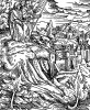 Откровение Иоанна Богослова. Иерусалим, град Божий. Ганс Бургкмайр для Martin Luther / Neues Testament. Издал Сильван Отмар, Аугсбург, 1523. Репринт 1930 г.