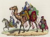 Побег знатной бедуинской семьи (иллюстрация к L'Africa francese... - хронике французских колониальных захватов в Северной Африке, изданной во Флоренции в 1846 году)