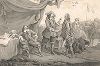 Тридцатилетняя война. Маршал Тюренн и шведский фельдмаршал Врангель принимают капитуляцию баварского курфюрста (1646 год). Trettioariga kriget. Стокгольм, 1847