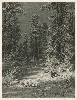 Лист из альбома "25 гравюр на меди И.И.Шишкина". Санкт-Петербург, 1878