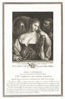 Возлюбленная Тициана. Лист из знаменитого издания Galérie du Palais Royal..., Париж, 1808
