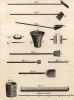 Соляной рудник. Солончак, различные инструменты солевара (Ивердонская энциклопедия. Том IX. Швейцария, 1779 год)