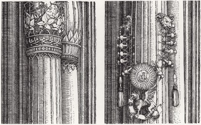Деталь декора дюреровской Триумфальной арки императора Максимилиана I