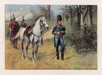 Полковник Гурго (главный адъютант Наполеона) (иллюстрация к работе "Императоская Гвардия в 1804--1815 гг." Париж. 1901 год. (экземпляр № 303 из 606 принадлежал голландскому генералу H. J. Sharp (1874 -- 1957))
