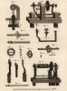 Токарь. Элептический токарный станок (Ивердонская энциклопедия. Том X. Швейцария, 1780 год)