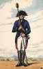 1790 г. Канонир 1-й роты прусской гвардейской артиллерии с банником. Коллекция Роберта фон Арнольди. Германия, 1911-29