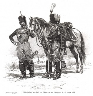 Униформа французских конных егерей в 1859 году (из Types et uniformes. L'armée françáise par Éduard Detaille. Париж. 1889 год)