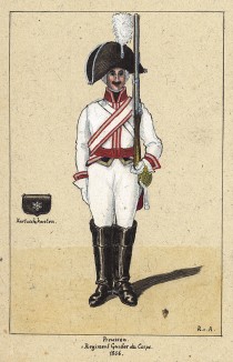 1806 г. Нижний чин прусской конной гвардии. Коллекция Роберта фон Арнольди. Германия, 1911-29