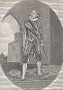 Мистер Мидлтон в роли графа Солсбери. Иллюстрация к британской пьесе "The Countess of Salisbury", Акт III, Лондон, 1792-1793 годы