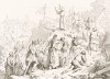 30 июля 1571 года. Жители Фамагусты встают на защиту своего города от турецкой армии. Storia Veneta, л.110. Венеция, 1864