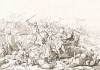 1 июля 1372 г. Венецианская армия в битве с венграми переходит в контрнаступление и захватывает в плен трансильванского воеводу Стефана. Storia Veneta, л.55. Венеция, 1864