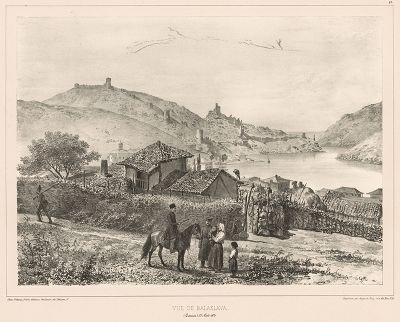 Вид на Балаклаву 25 августа 1837 года (из Voyage dans la Russie Méridionale et la Crimée... Париж. 1848 год (лист 49))
