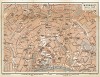 Москва (карта-план центральной части города из популярного немецкого путеводителя K. Baedeker. Russland. Handbuch fur Reisende. Лейпциг, 1897)